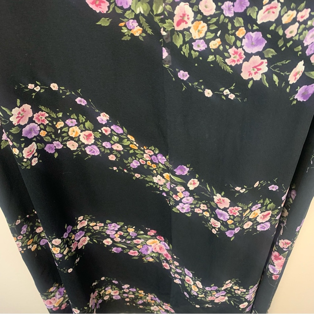 VTG Jones New York Sport 100% Silk Floral Sleeveless Maxi Dress - Picture 3 of 11